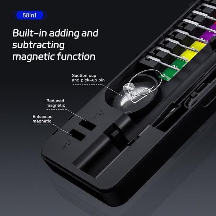 UF-TOOLS - UF-TOOLS - 58-i-1 N20 Elektrisk Skruvmejsel med Utbytbara Bits