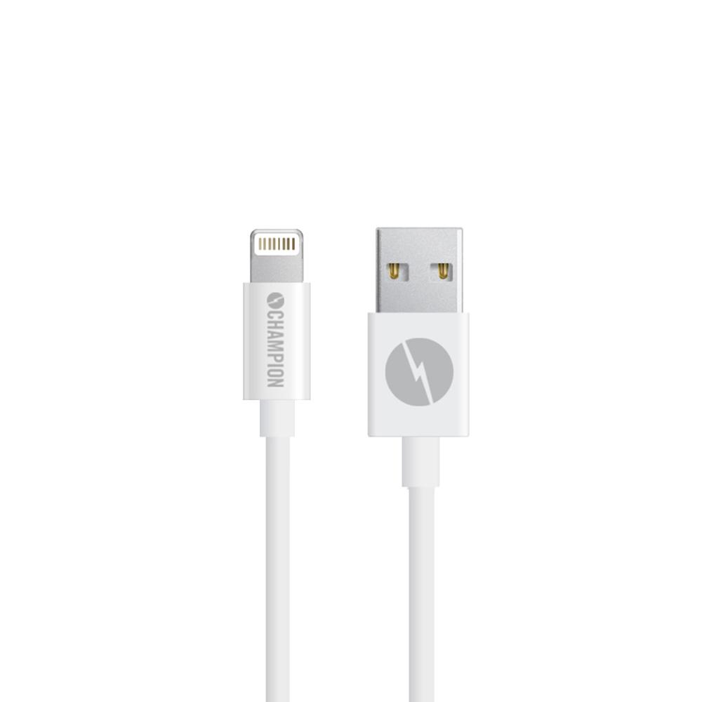 Champion USB-A till Lightning Kabel 2m Vit | 3541 | AlltMobil