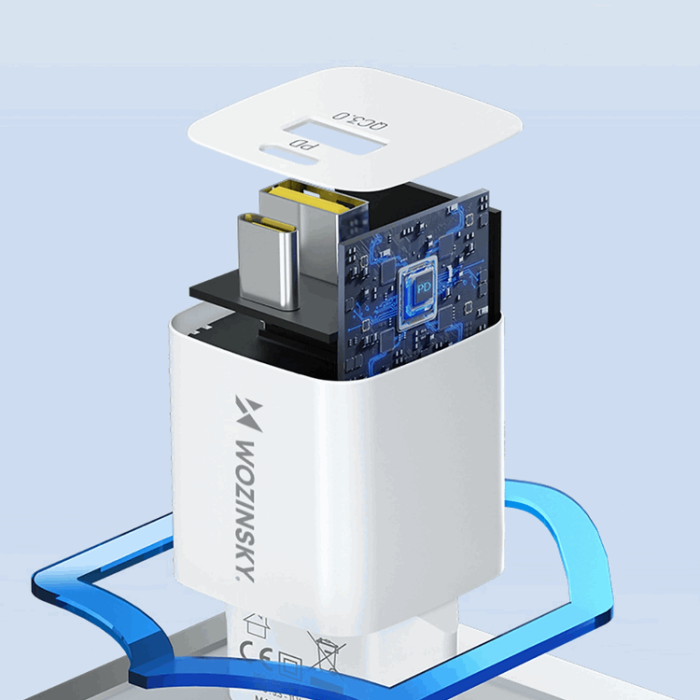 Wozinsky - Wozinsky Väggladdare GaN USB-A/USB-C 33W - Vit