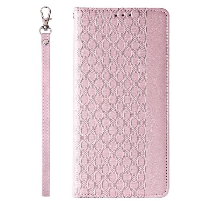 OEM - iPhone 12 Pro Max Plånboksfodral Magnet Strap - Rosa