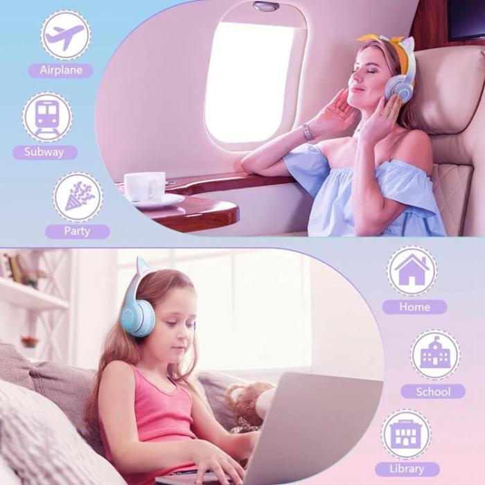 OEM - Over-Ear Hörlurar för Barn med Mic Justerbara Fällbara BT029C