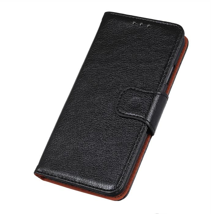 A-One Brand - Nappa Äkta Läder Plånboksfodral Oneplus 9 - Svart