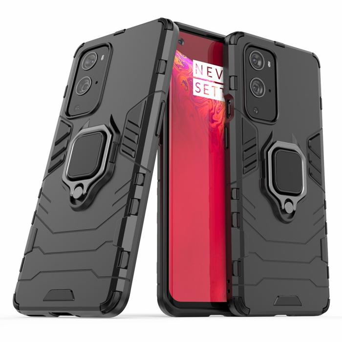 A-One Brand - Skal med Ringhållare till Oneplus 9 - Svart