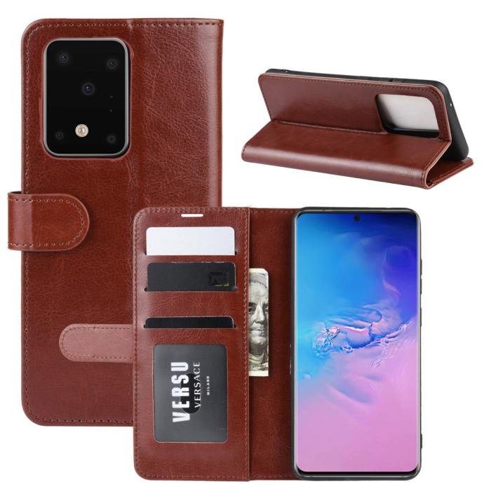 OEM - Crazy Horse Fodral till Galaxy S20 Ultra - Brun