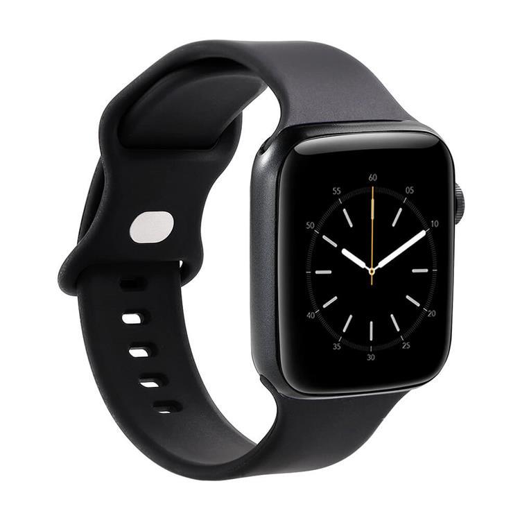 GEAR Apple Watch 4/5/6/7/8/SE (42/44/45mm) Silikon Armband - Svart | 5123 | AlltMobil
