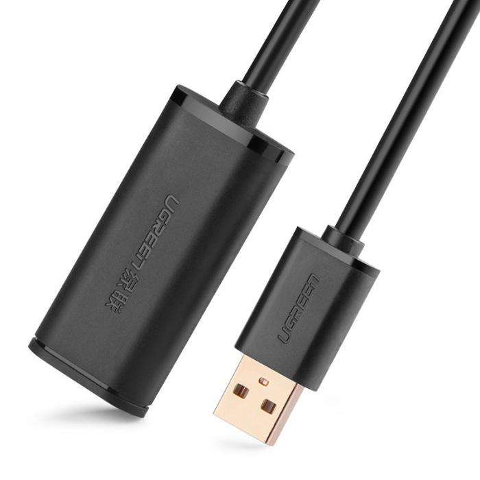 Ugreen - Ugreen USB 2.0 female USB male Kabel Chipset 5 m Svart
