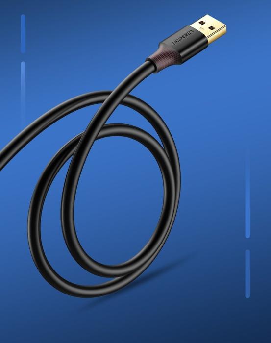 Ugreen - UGreen USB 3.0 female USB 3.0 male Kabel extensions 1.5 m Svart