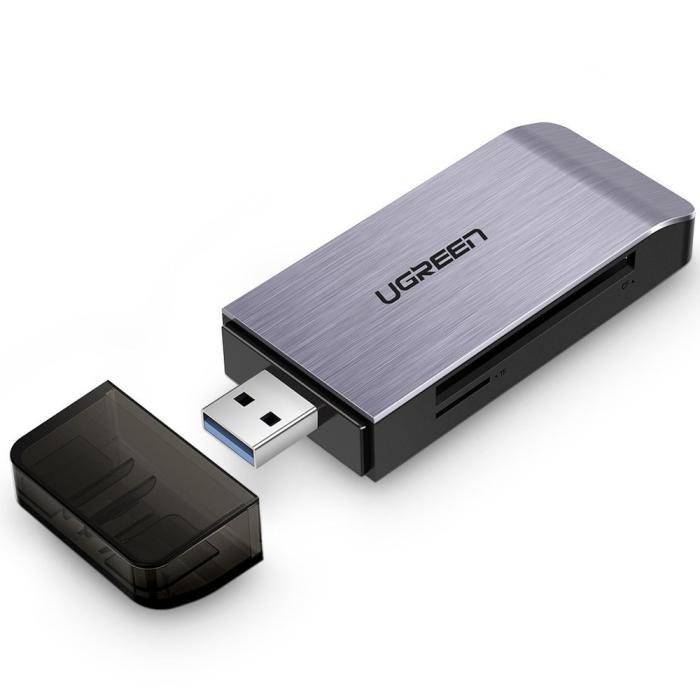 Ugreen - Ugreen USB 3.0 SD/ micro SD kort läsare Grå