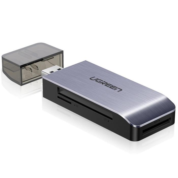 Ugreen - Ugreen USB 3.0 SD/ micro SD kort läsare Grå