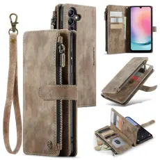 Caseme - CASEME Galaxy A24 4G Pl&aring;nboksfodral C30 Zipper - Brun
