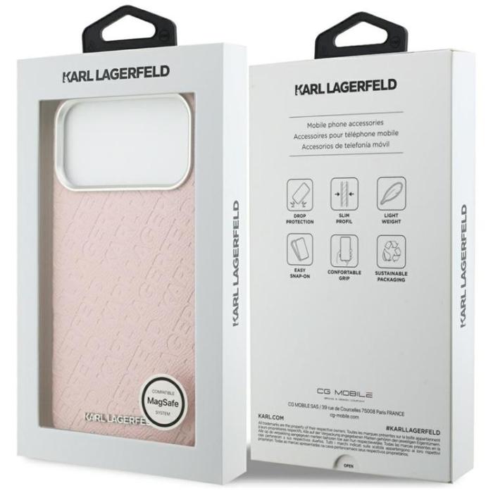 KARL LAGERFELD - Karl Lagerfeld iPhone 17 Pro Max Mobilskal MagSafe FW Stamped Karl