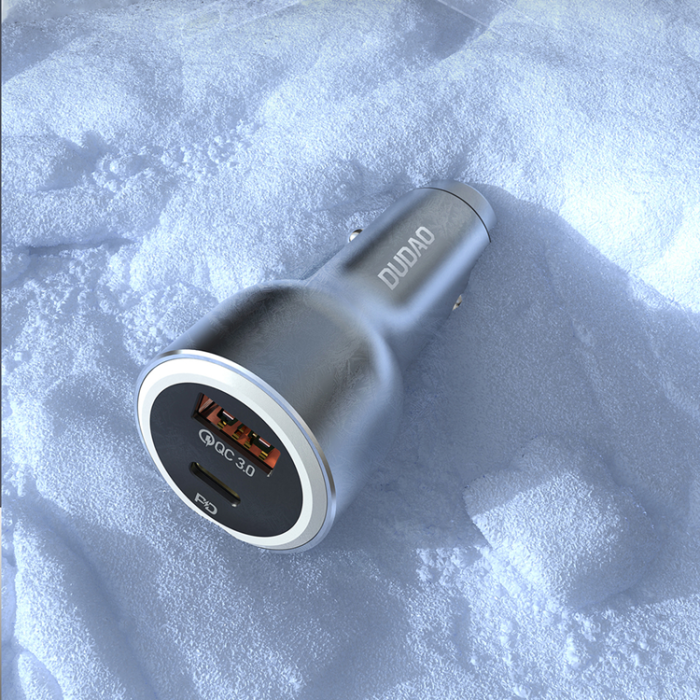 Dudao - Dudao Billaddare PD 120W 1xUSB-A 1xUSB-C QC3.0 LED R4Ultra - Grå