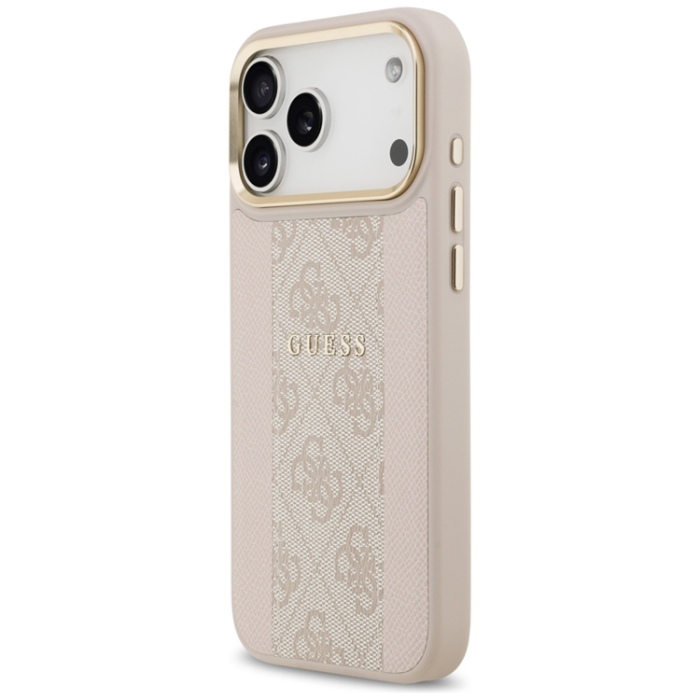 Guess - Guess iPhone 17 Pro Max Mobilskal Magsafe Stripe - Rosa