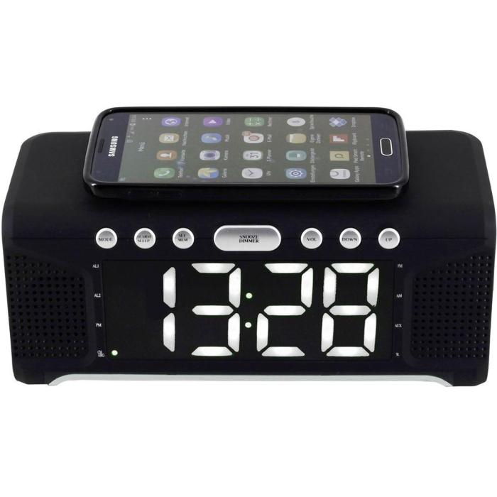 UTGATT5 - Klockradio med Qi-laddning