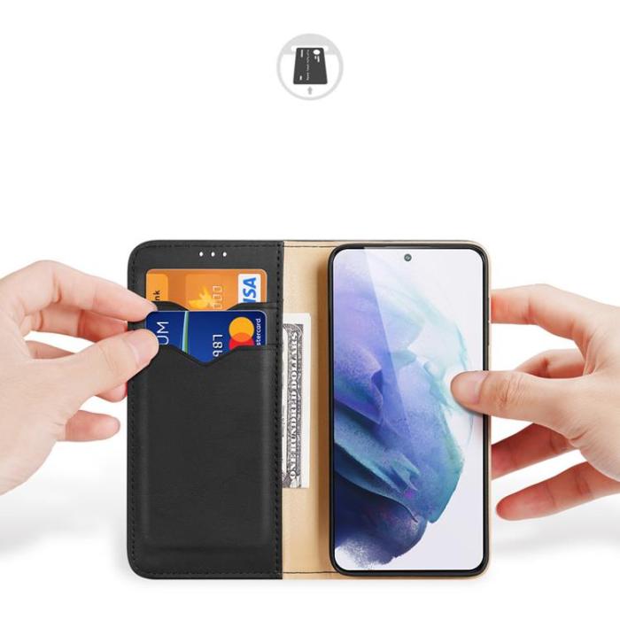 Dux Ducis - Dux Ducis Hivo Äkta Läder Fodral Galaxy S22 Plus - Svart
