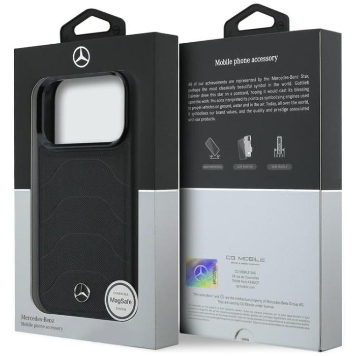 Mercedes - Mercedes Mobilskal För iPhone 17 Pro Max MagSafe Mesh with Bow Line - Svart