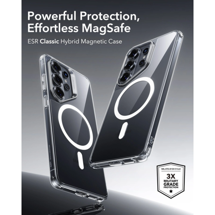 ESR - ESR Mobilskal För Galaxy S26 Ultra Magsafe Classic Hybrid - Clear