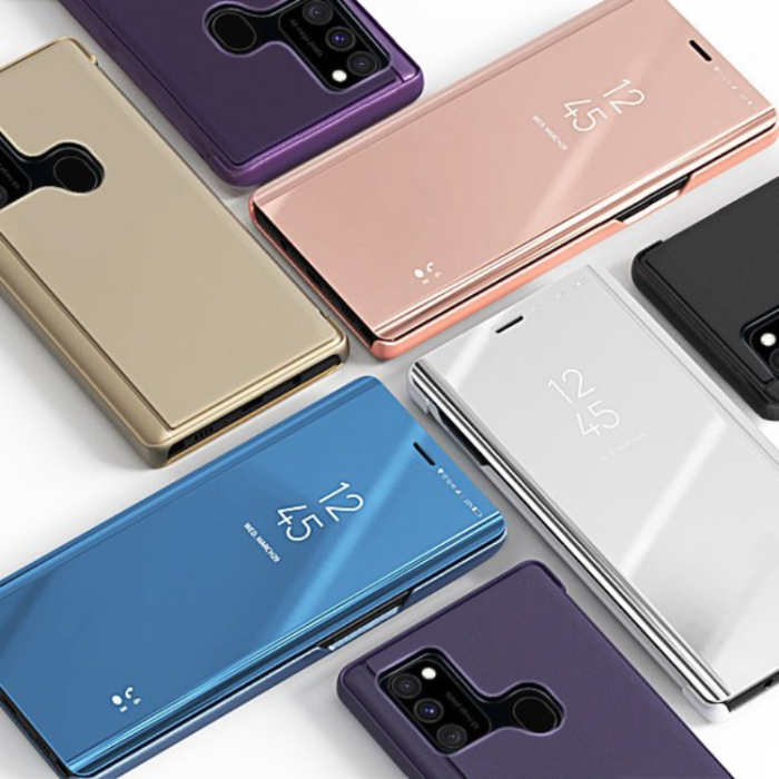UTGATT1 - Galaxy A12(2020/2021)/M12 Mobilfodral Clear View - Rosa