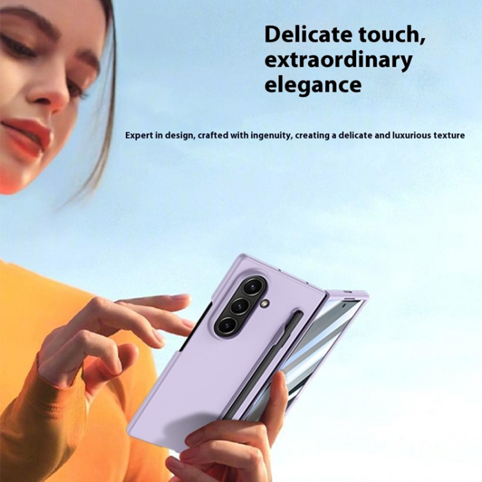 A-One Brand - Galaxy Z Fold 7 Mobilskal med Härdat glas och Pennfack Skin Feel