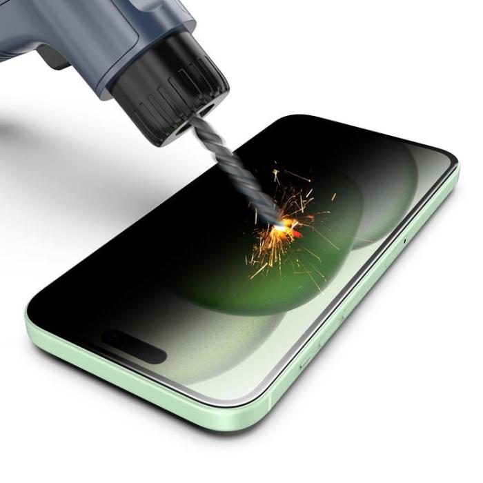 Boom of Sweden - LIVSTIDSGARANTI - BOOM iPhone 16 Privacy Härdat Glas Skärmskydd 2st