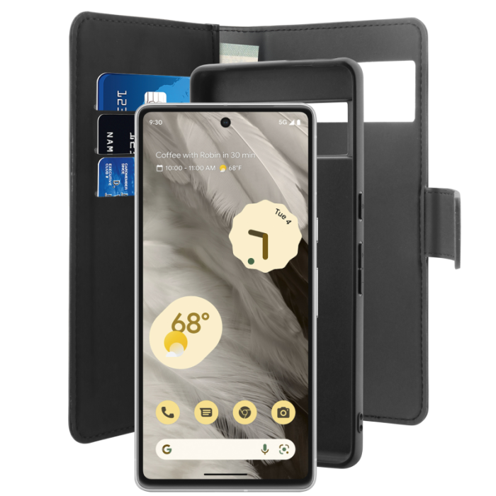 UTGATT1 - Puro Google Pixel 7 Plånboksfodral Detachable - Svart