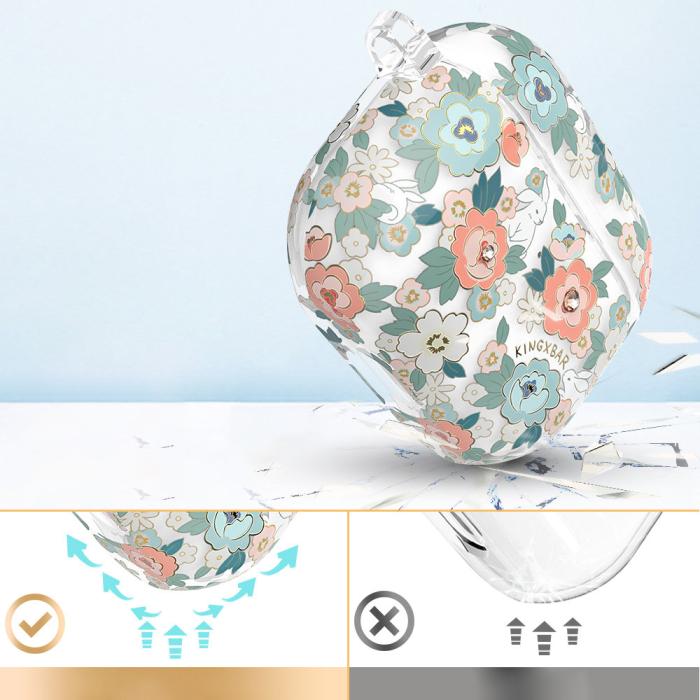 UTGATT5 - Kingxbar Sweet Pods AirPods 3 Skal med Swarovski Kristallhjärta