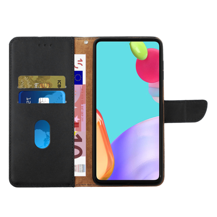 A-One Brand - OnePlus Nord 5 Plånboksfodral Nappa textur Äkta läder - Svart