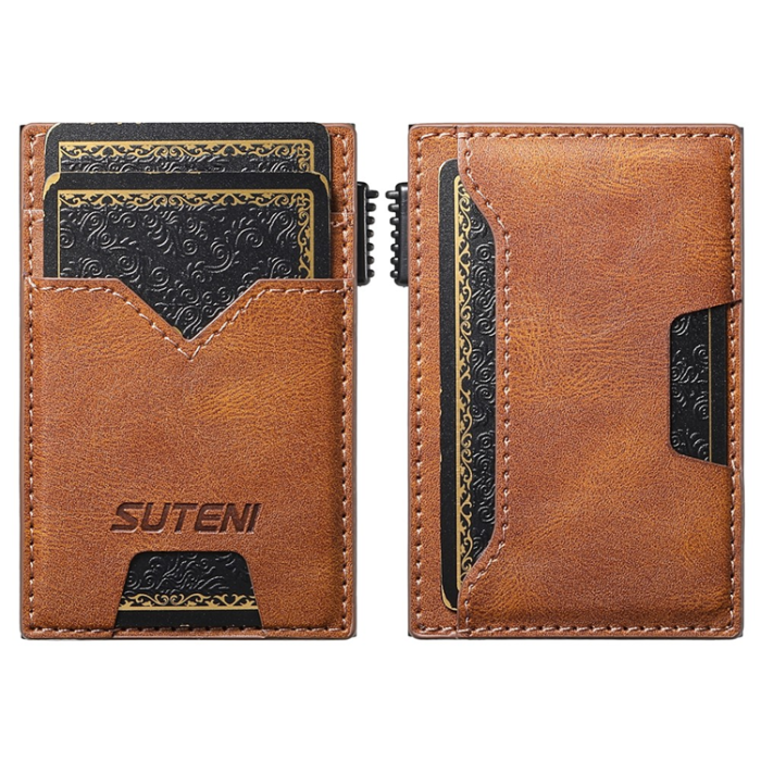 SUTENI - SUTENI Korthållare Automatiskt Pop-Up Double-Sided Waxy Texture