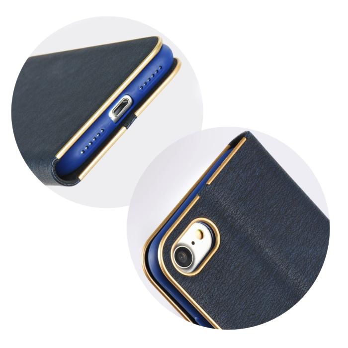 OEM - Forcell LUNA Guld fodral till Samsung Galaxy J5 2017 navy Blå