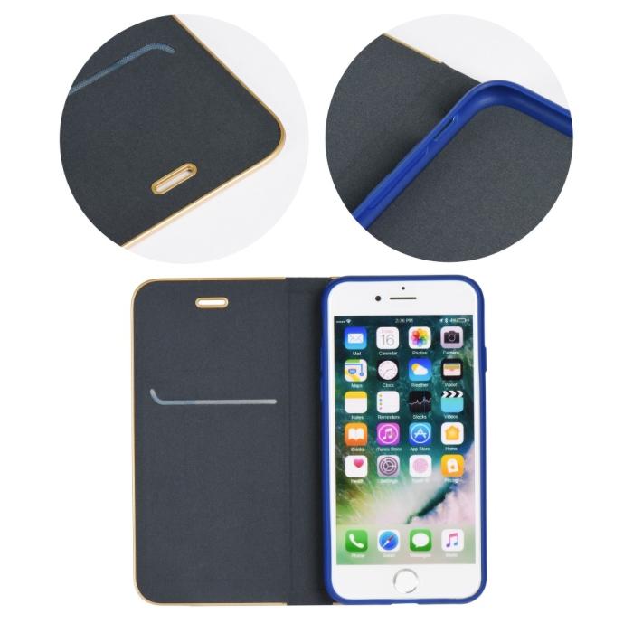OEM - Forcell LUNA Guld fodral till Samsung Galaxy J5 2017 navy Blå