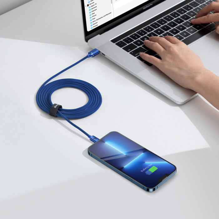 BASEUS - Baseus USB-C till USB-C Kablar 100W 2m - Blå