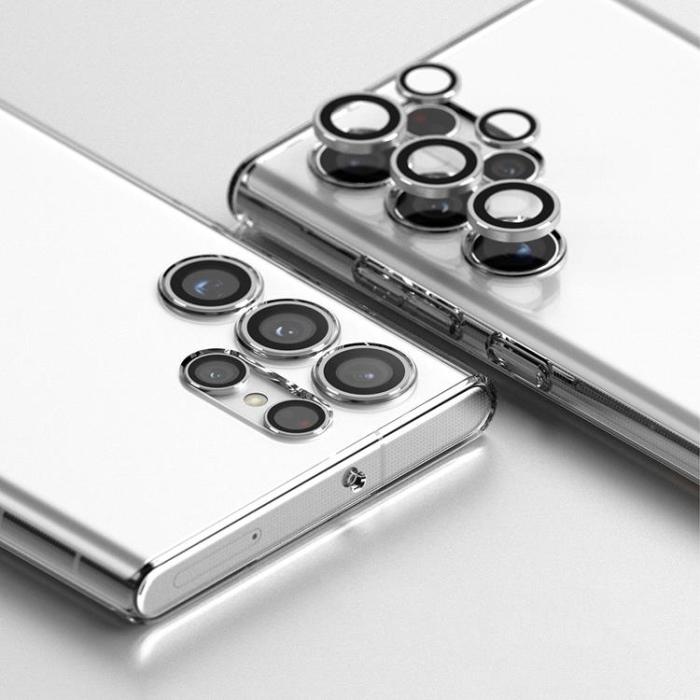 UTGATT5 - Ringke Kamera Linsram Härdat glas Galaxy S22 Ultra - Silver