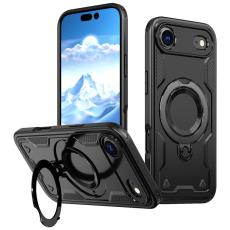 N/A - Mobilskal till iPhone Air Plast Milit&auml;rt Skydd med St&auml;ll - Svart
