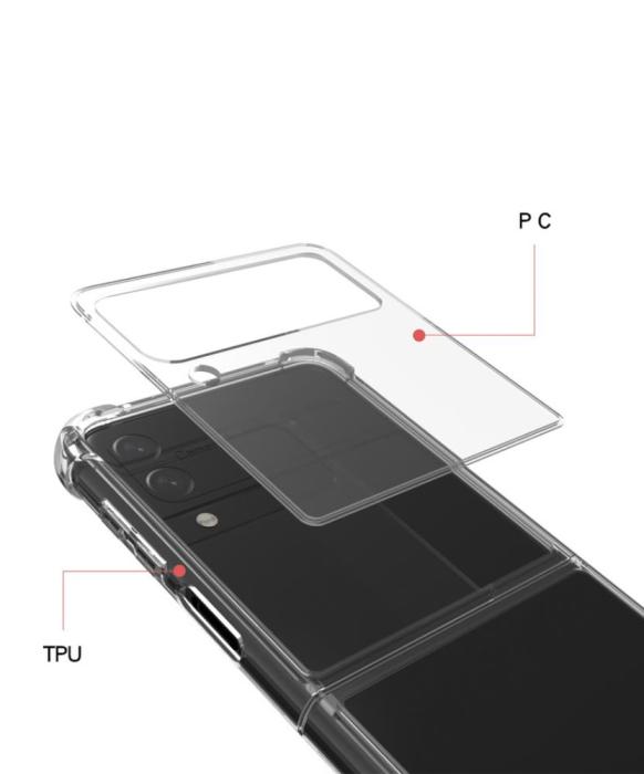 A-One Brand - Shock-Proof TPU Skal Samsung Galaxy Z Flip 3 - Clear