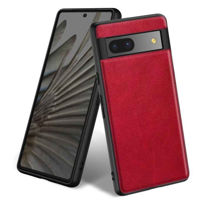 A-One Brand - Google Pixel 7A Mobilskal PU-Läder Coated - Röd