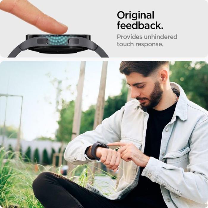 UTGATT - Spigen Galaxy Watch 6 (40mm) Härdat Glas Skärmskydd EZ Fit