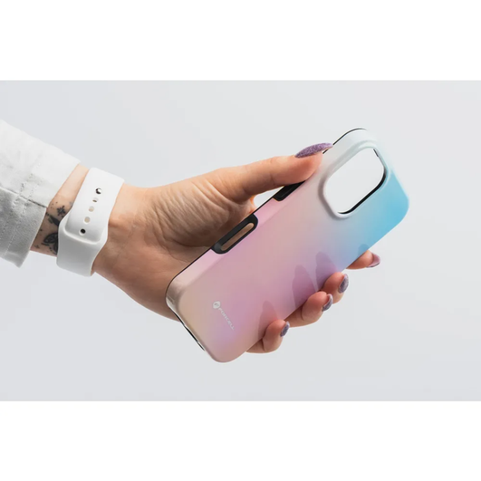 Forcell - Forcell iPhone 15 Plus Mobilskal MagSafe Mirage - Rosa/Blå