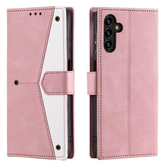 OEM - Samsung Galaxy A57 Plånboksfodral Konstläder Splicing - Roséguld