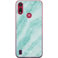 Gustaf - Mobilskal till Motorola Moto E6s (2020) med Mint Marble