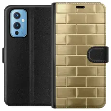 Gustaf - Pl&aring;nboksfodral till OnePlus 9 med Gyllene Murstenar