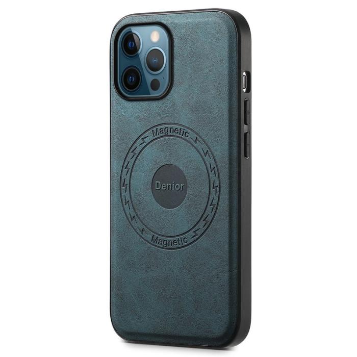 DENIOR - DENIOR A11 iPhone 12 Pro Max Fodral Retro PU+PC+TPU Blå