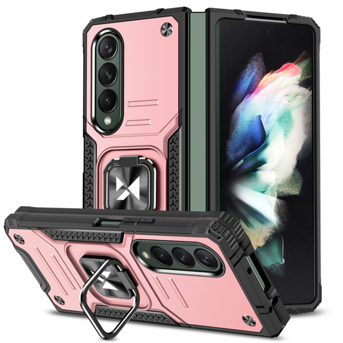 Wozinsky - Wozinsky Galaxy Z Fold 4 Mobilskal Ringhållare Armor - Rosa