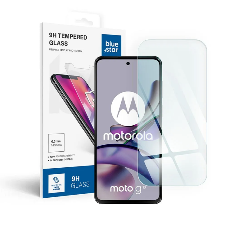 Blue Star Motorola G13 Härdat Glas Skärmskydd 5D - Clear | 5468 | AlltMobil