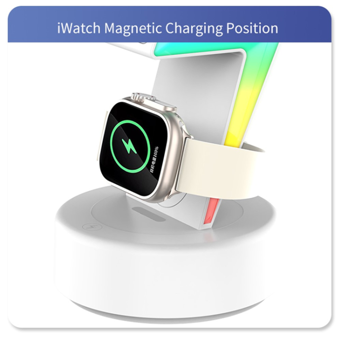 OEM - 3in1 MagSafe Trådlös Laddare iPhone, Apple Watch, Airpods 15W - MY002