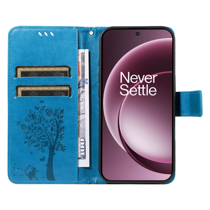 A-One Brand - OnePlus 15 5G Plånboksfodral Cat Tree Pattern Konstläder