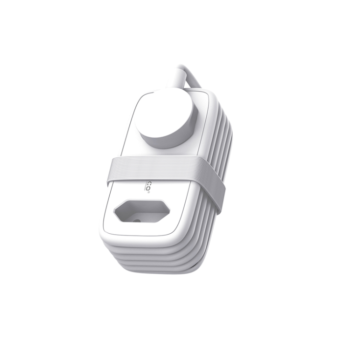 ORICO - Orico 5in1 Grenuttag 15.5W 2xUSB-A 1xUSB-C 2xAC APP - Vit
