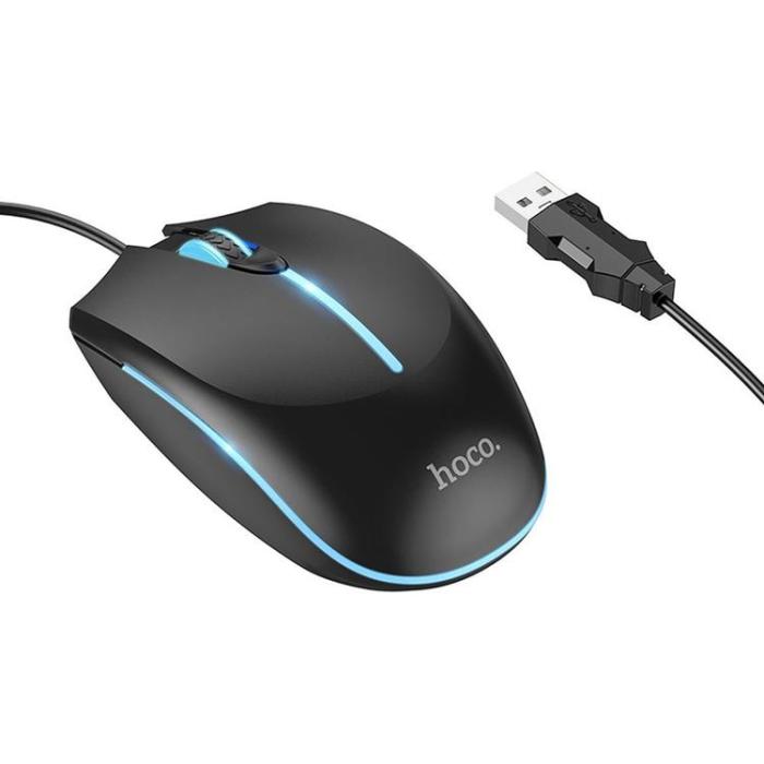 Hoco - Hoco Trådbunden Mus USB-A 2400 Dpi GM37 - Svart
