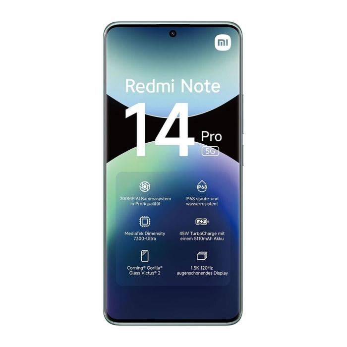 Xiaomi - (NY) Xiaomi Redmi Note 14 Pro 12GB/512GB 5G - Krage Grön