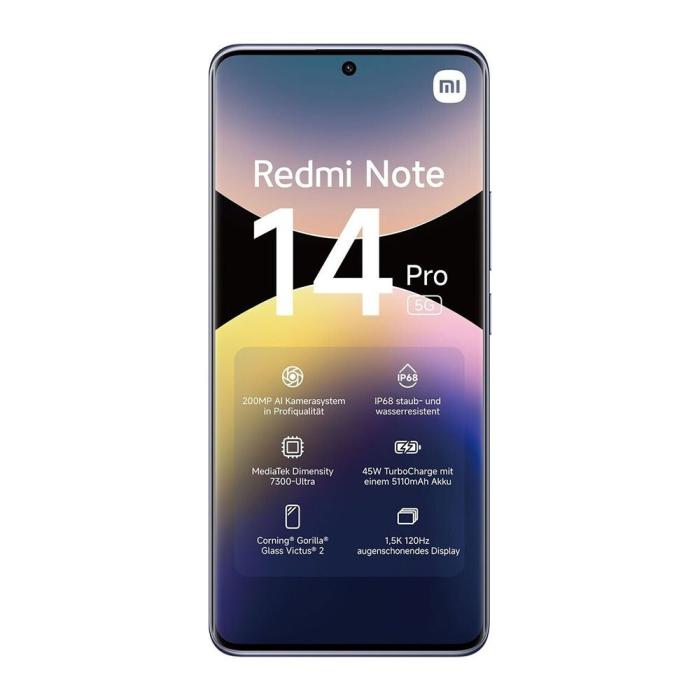 Xiaomi - (NY) Xiaomi Redmi Note 14 Pro 8GB/256GB 5G - Fantom lila