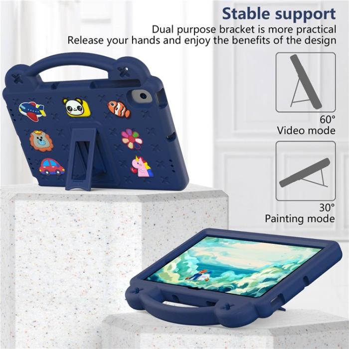 A-One Brand - Galaxy Tab A8 10.5 (2021) Skal EVA Shockproof Kickstand - Marinblå